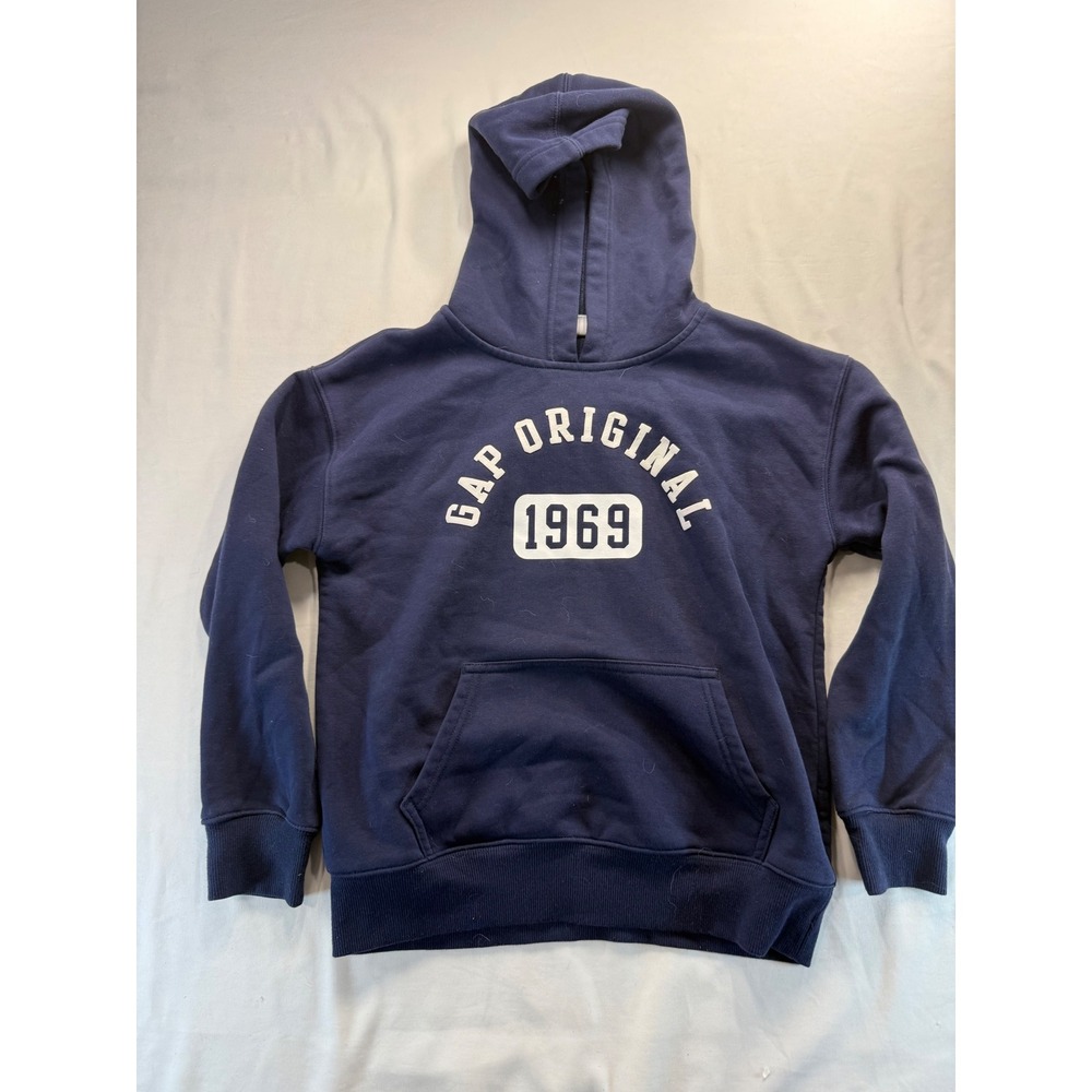 Gap Kids Boys Hoodie Navy Blue Gap Original 1969 Graphic Sweatshirt Size M 10-12